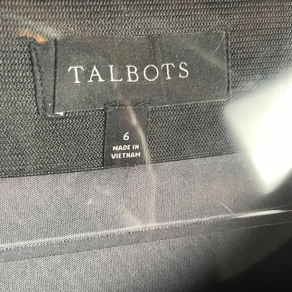 Talbots Skirt Womens 6 Sequins Silver Classic Dressy Holiday Glam Work Event - Picture 7 of 10